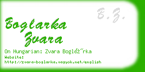 boglarka zvara business card